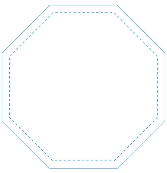 Octagon coaster shape, design your own graphics online. Coaster Designer. DIY, design online.